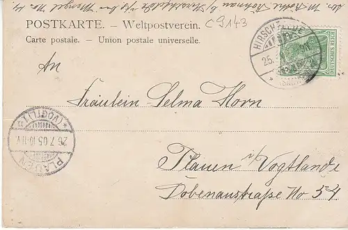 Blumengruß Künstlerkarte gl1910 C9143