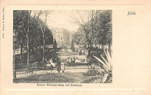 Köln Kaiser-Wilhelm-Ring mit Denkmal ngl 145.385