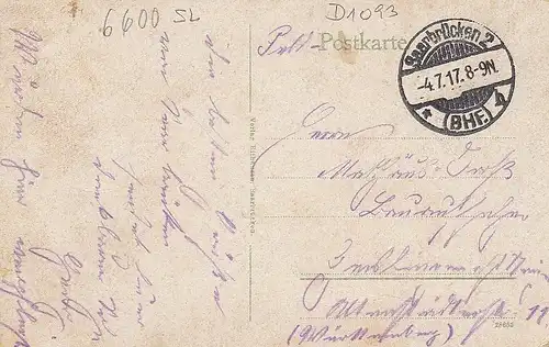 Saarbrücken Total feldpgl1917 D1093