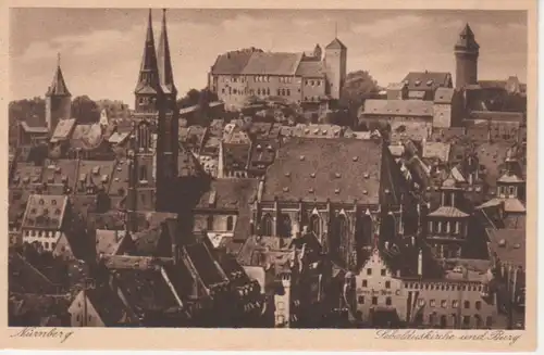 Nürnberg Sebalduskirche und Burg gl1940 217.135