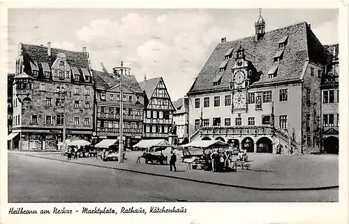 Heilbronn a.N. Marktplatz Rathaus Kätchenhaus gl1956 141.850