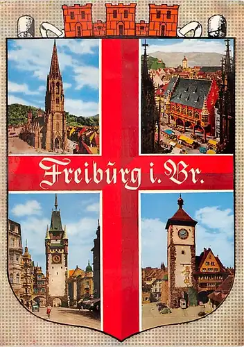 Freiburg im Breisgau Teilansichten Mehrbildkarte ngl 141.050