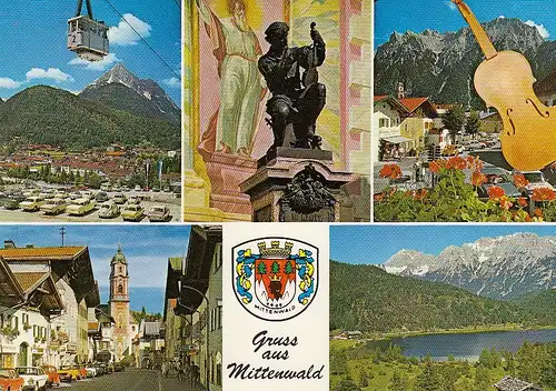 Gruss aus Mittenwald -Mehrbildkarte ngl D1705