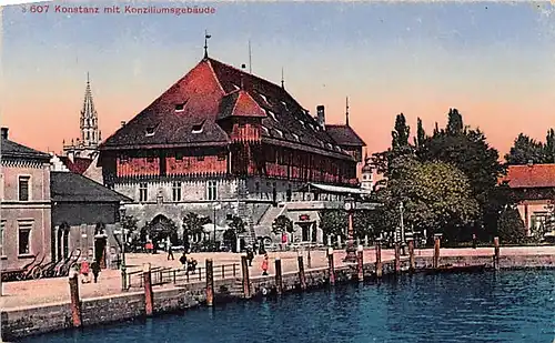 Konstanz mit Konziliumsgebäude ngl 144.325