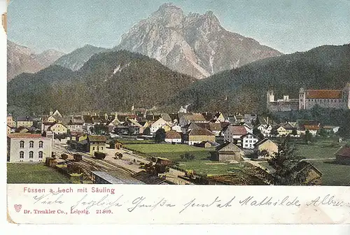 Füssen am Lech mit Säuling gl1909 C9274