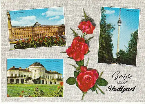Grüße aus Stuttgart Mehrbildkarte ngl C9588