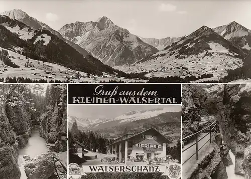 Gruß aus dem Kleinen-Walsertal mit Grenzgasthof Walserschanz ngl D1821