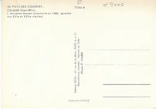 Colmar (Haut Rhin) L'ancienne douane ngl C9445