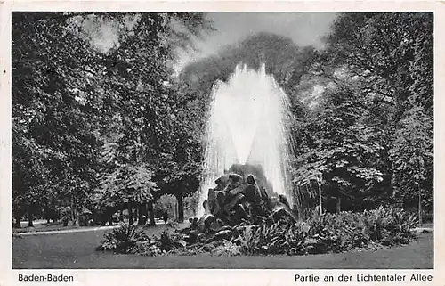 Baden-Baden Partie an der Lichtentaler Allee gl1943 144.370