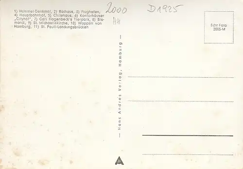 Gruss aus Hamburg Mehrbildkarte ngl D1925