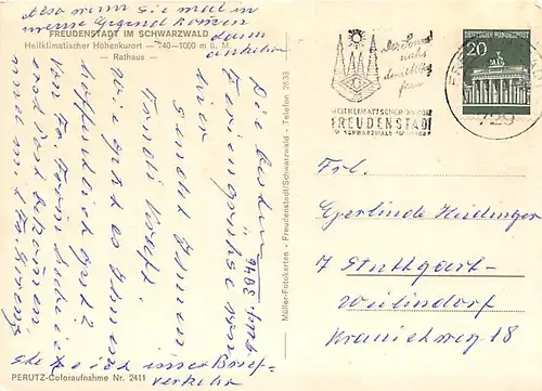 Freudenstadt Rathaus gl1969 142.160