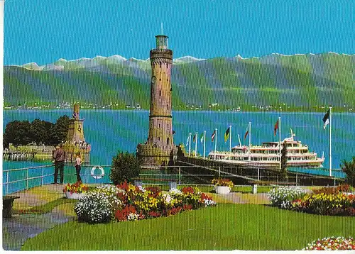 Lindau im Bodensee Hafen Alpen ngl C9487