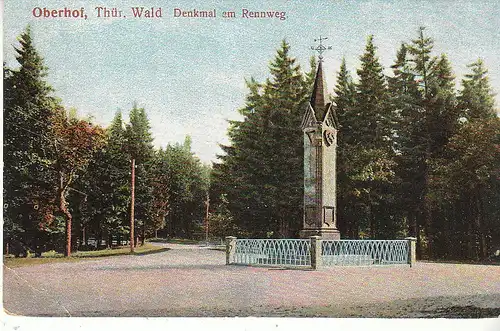 Oberhof, Thür.Wald, Denkmal am Rennweg ngl C9337