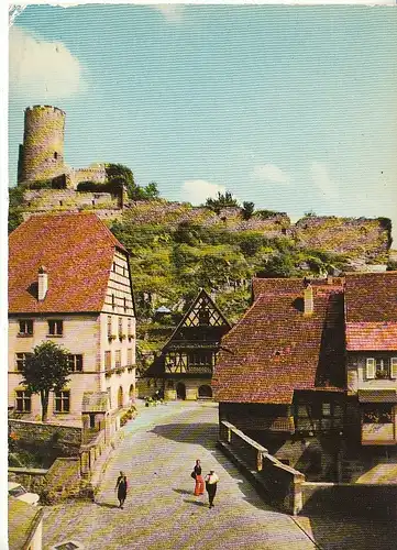 Kaysersberg (Alsace) Le Pont fortifié et le Château ngl C9440