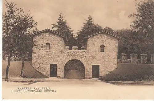 Kastell Saalburg Porta Principalis dextra bei Homburg v.d.H. um 1900 ngl C9356
