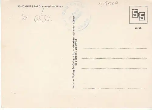Schönburg bei Oberwesel am Rhein ngl C9509
