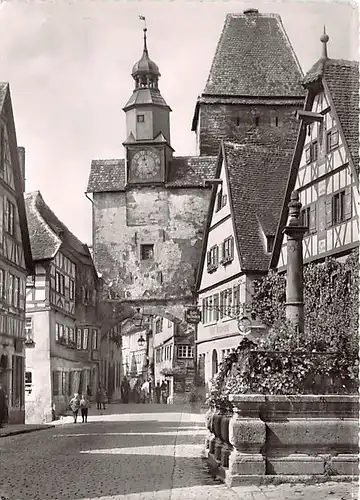 Rothenburg ob der Tauber Rödergasse mit Markusturm gl1959 143.363