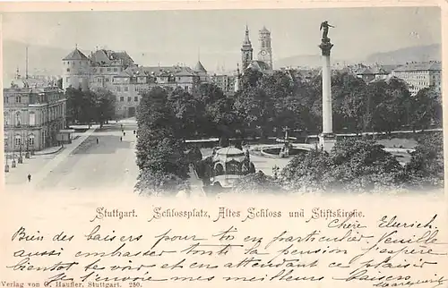 Stuttgart Schlossplatz Altes Schloss Stiftskirche ngl 144.578