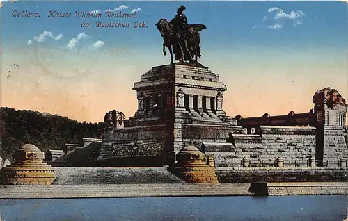 Koblenz Deutsches Eck Kaiser-Wilhelm-Denkmal feldpgl1916 146.133