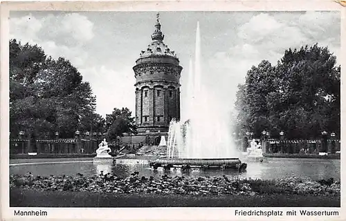 Mannheim Friedrichsplatz mit Wasserturm ngl 144.483