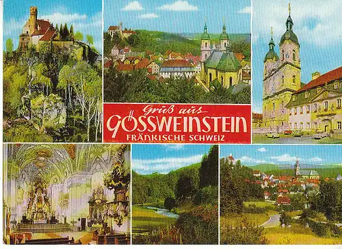Gruß aus Gößweinstein Fränk.Schweiz Mehrbildkarte ngl C9482