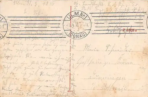 Ulm a.D. Panorama feldpgl1916 142.833