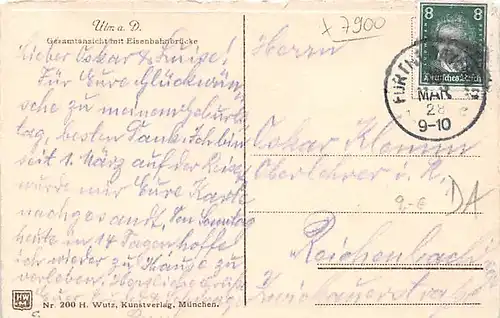 Ulm a.D. Blick zur Stadt gl1928 144.665
