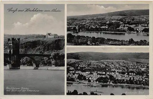 Horchheim Panorama Horchheimer Brücke gl1952 146.254