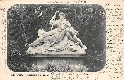 Stuttgart Eberhard-Denkmal gl1902 143.581