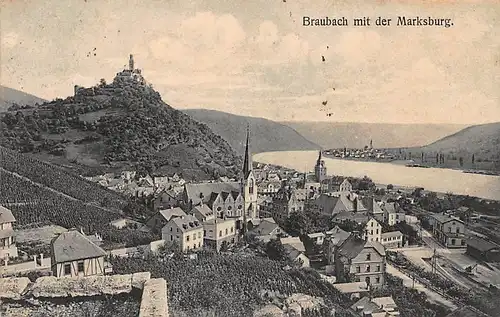 Braubach Panorama mit der Marksburg bahnpgl1912 146.284