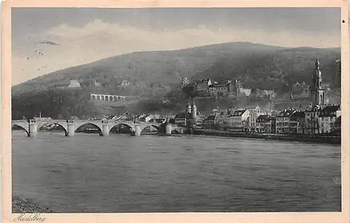 Heidelberg Alte Brücke und Stadtblick gl1925 144.730