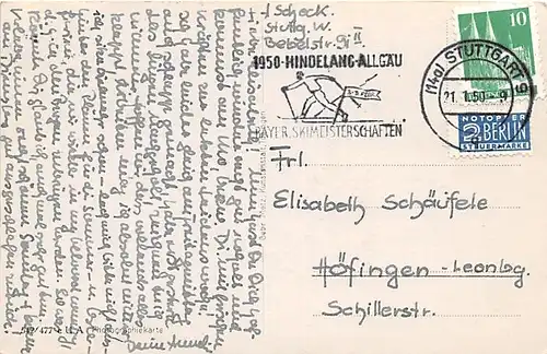 Tübingen a.N. Blick von Osten gl1950 142.401