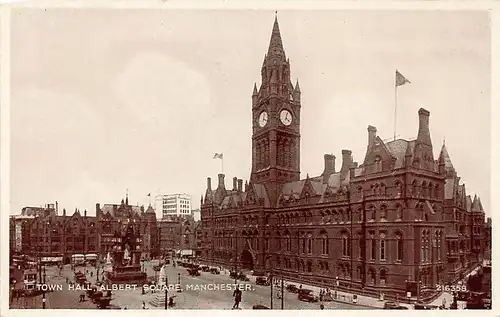 England: Manchester Albert Square Town Hall ngl 147.212