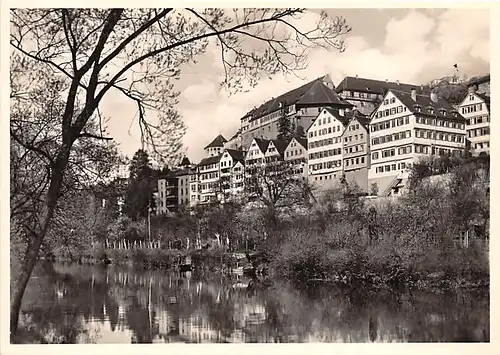 Tübingen Neckar mit Blick auf das Schloss ngl 142.409