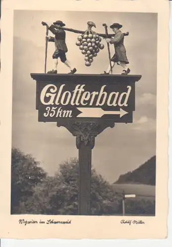 Wegweiser zum Glotterbad (Schwarzwald) ngl 217.704