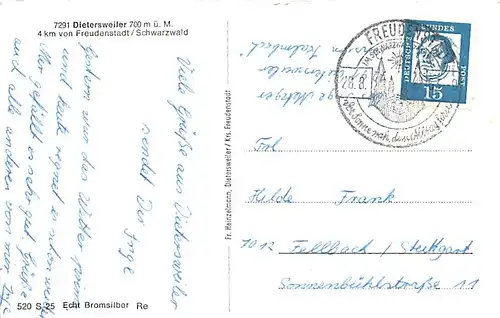 Dietersweiler bei Freudenstadt Teilansichten gl1963 144.418