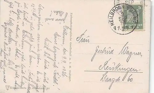Künstlerkarte Nr. 4099 Serie 180: Bauernhaus im Grünen gl1926 144.147