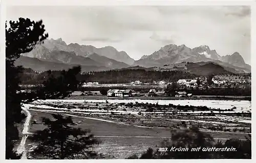 Krün Panorama mit Wetterstein ngl 144.445