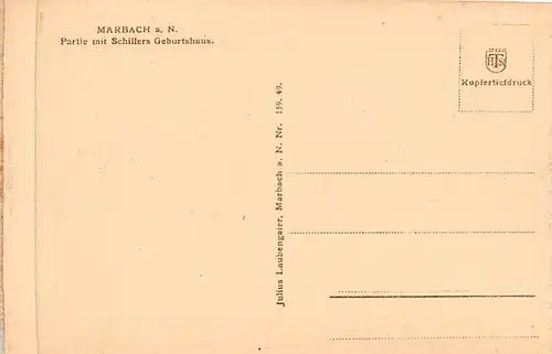 Marbach a.N. Partie mit Schillers Geburtshaus ngl 143.796