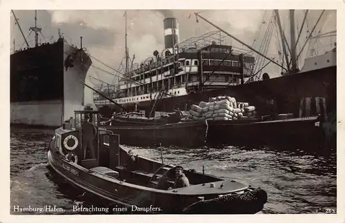 Hamburg Hafen Befrachtung eines Dampfers gl1938 149.257