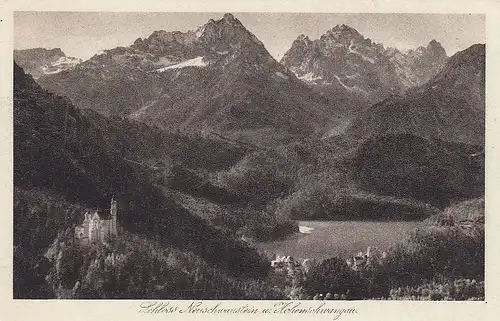 Füssen Schloss Neuschwanstein u.Hohenschwangau ngl D2613