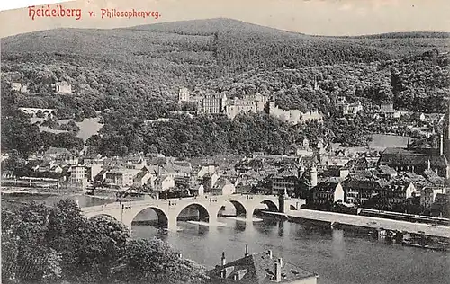 Heidelberg Panorama vom Philosophenweg ngl 144.625