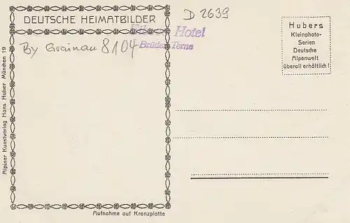 Eibsee mit Waxensteinen nahe Grainau ngl D2639