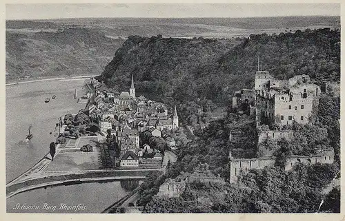 St.Goar und Burg Rheinfels gl1936 D1279