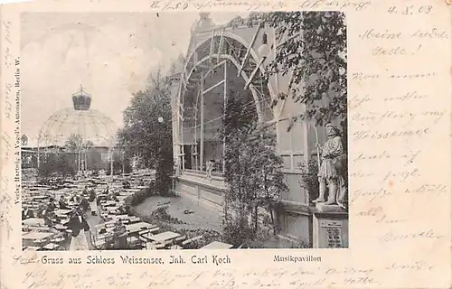 Berlin-Neuweissensee Schloss Musikpavillon gl1903 143.529