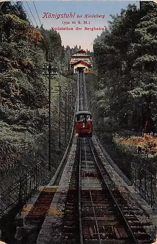 Königstuhl bei Heidelberg Endstation der Bergbahn ngl 144.721