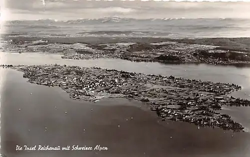 Insel Reichenau mit Schweizer Alpen ngl 144.040