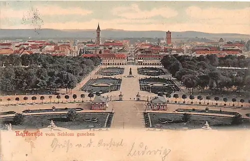 Karlsruhe vom Schloss gesehen gl1904 144.515