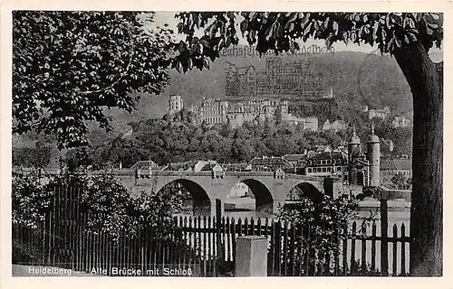 Heidelberg Alte Brücke mit Schloss gl1936 144.716