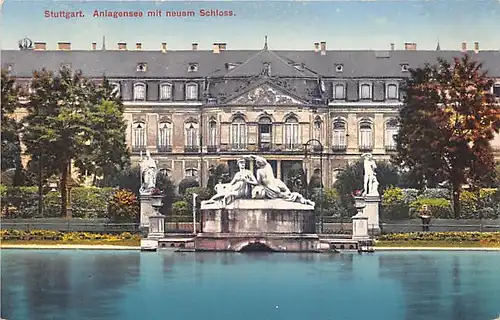 Stuttgart Anlagensee mit neuem Schloss ngl 143.000